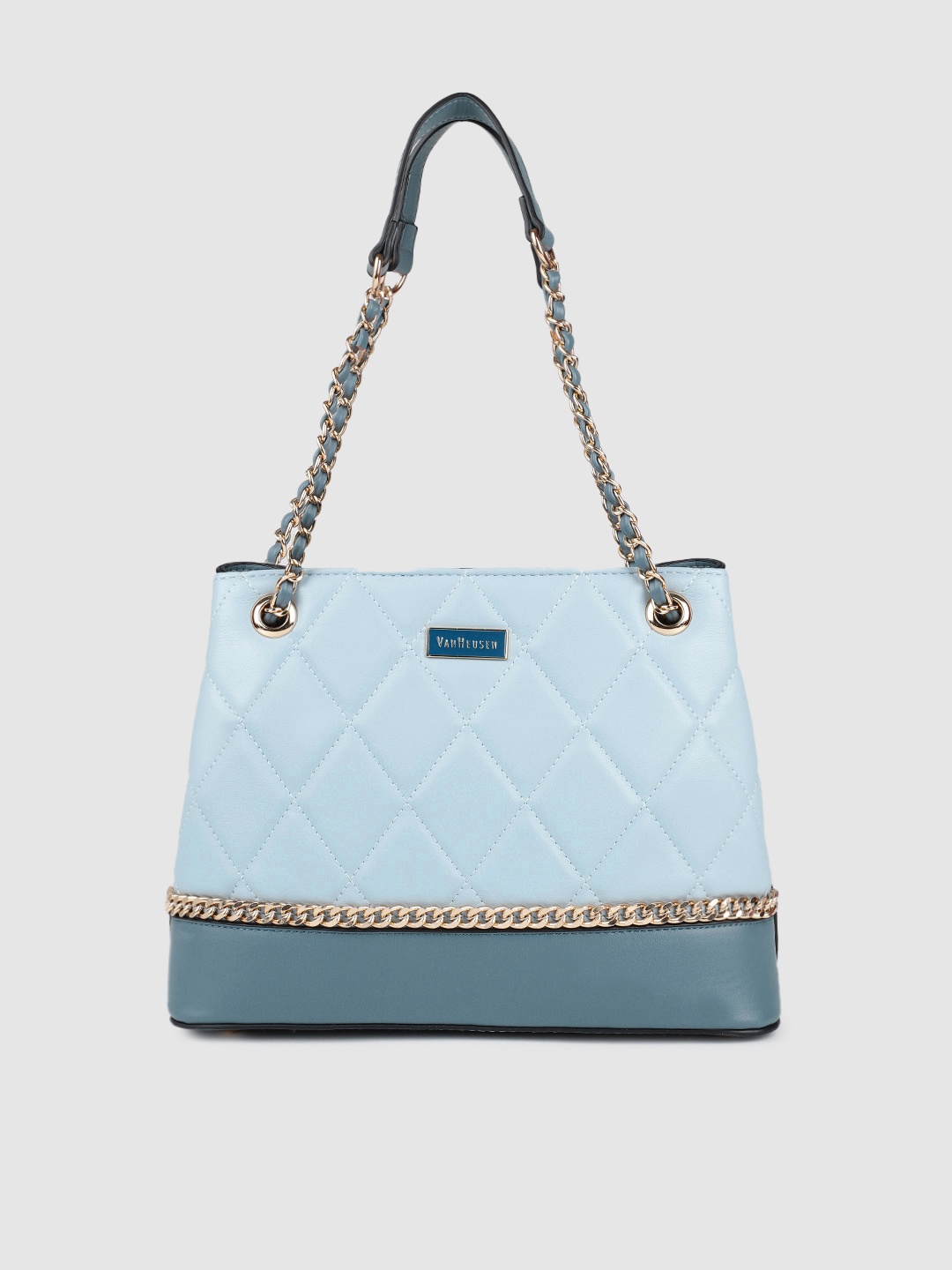 

Van Heusen Women Blue Structured Shoulder Bag with Quilted