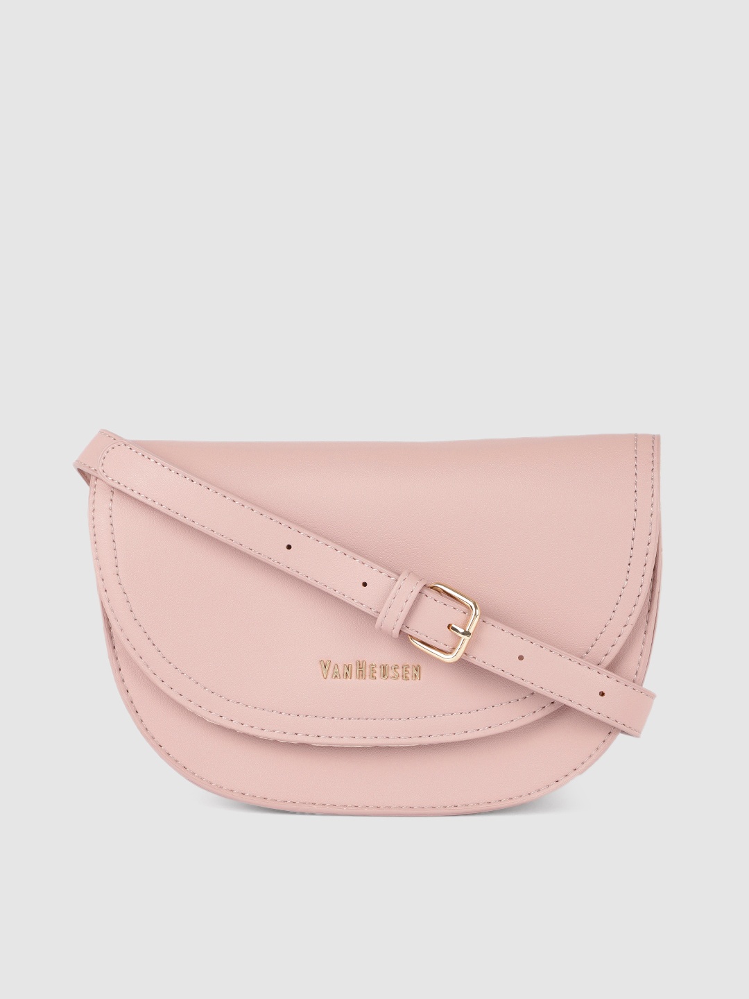 

Van Heusen Mauve Solid Half Moon Sling Bag