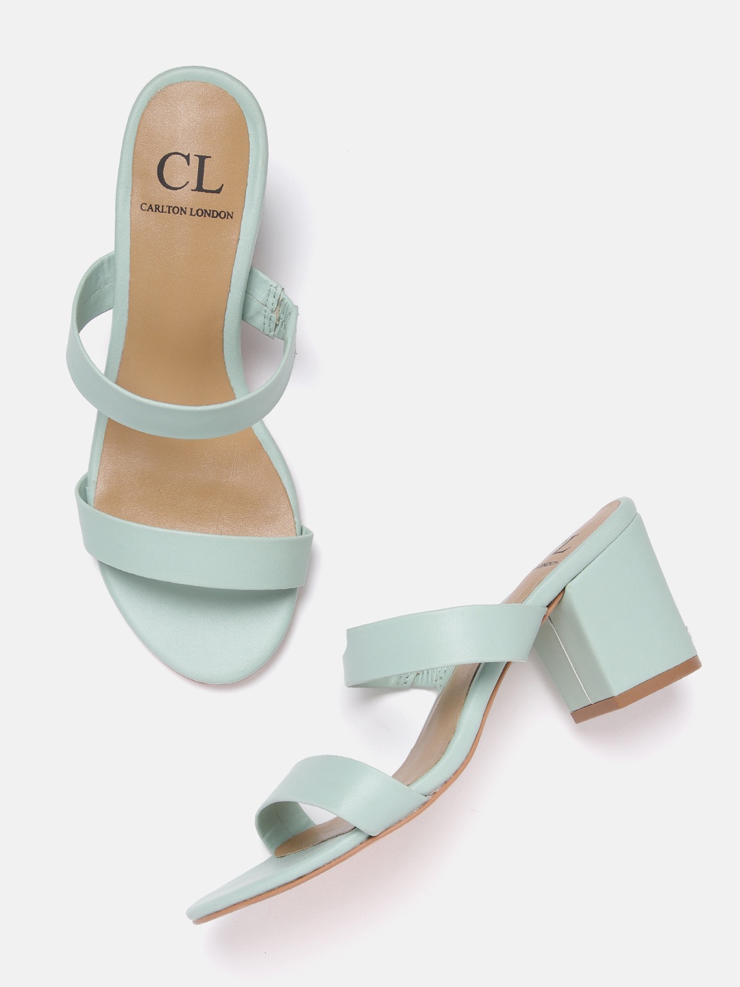 

Carlton London Mint Green Solid Block Heels