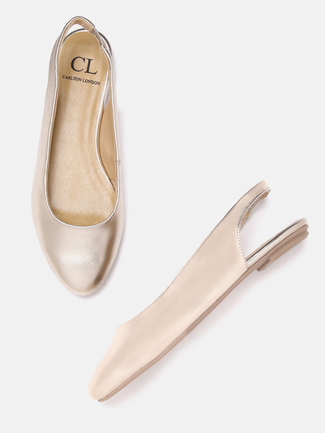 

Carlton London Women Rose Gold-Toned Solid Mules