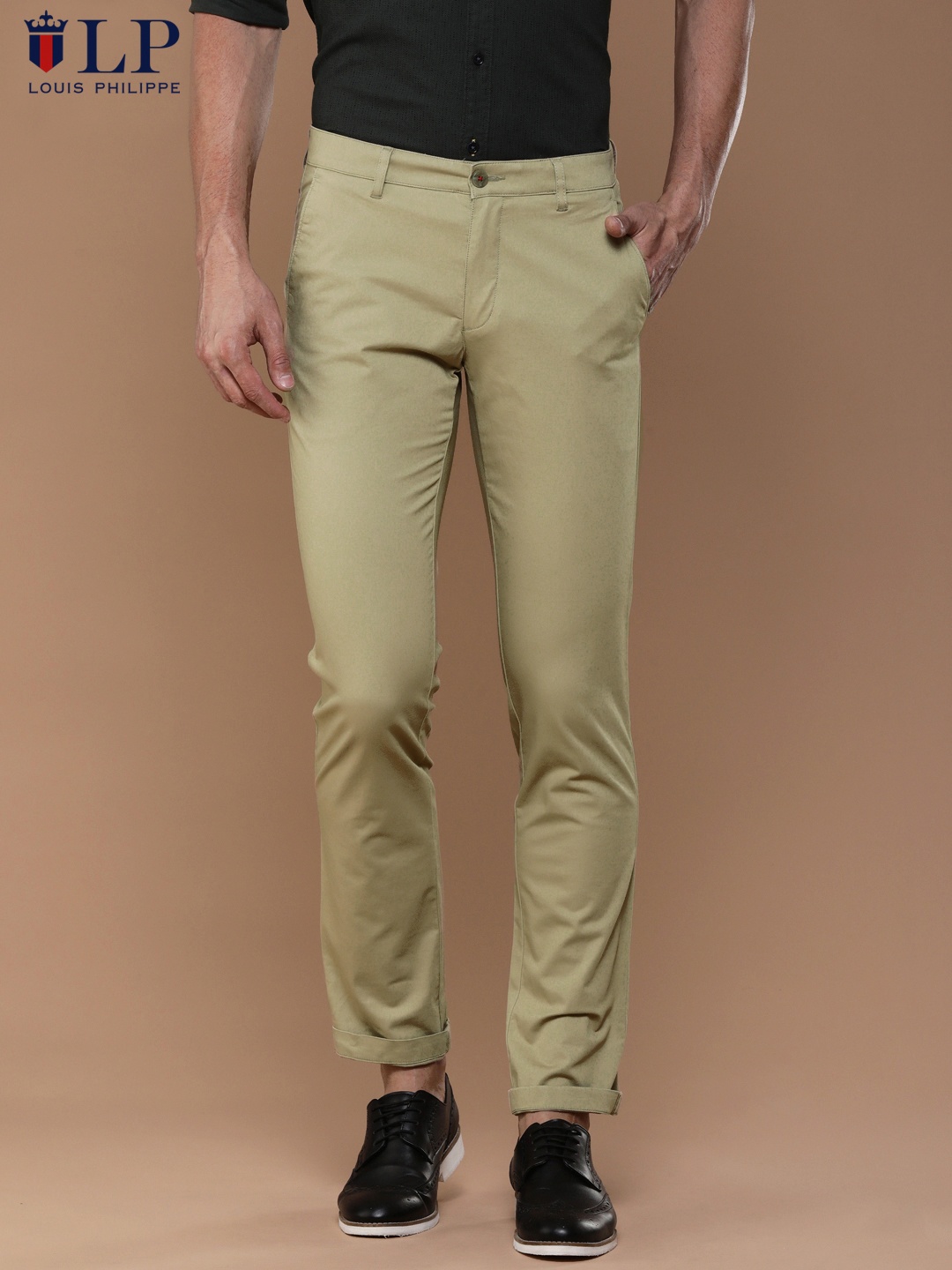 

Louis Philippe Sport Men Khaki Slim Fit Solid Chinos