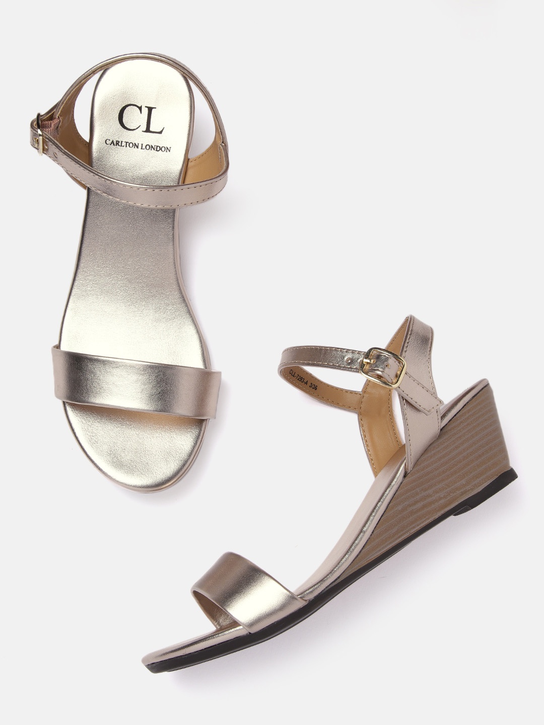 

Carlton London Muted Gold-Toned Solid Wedges