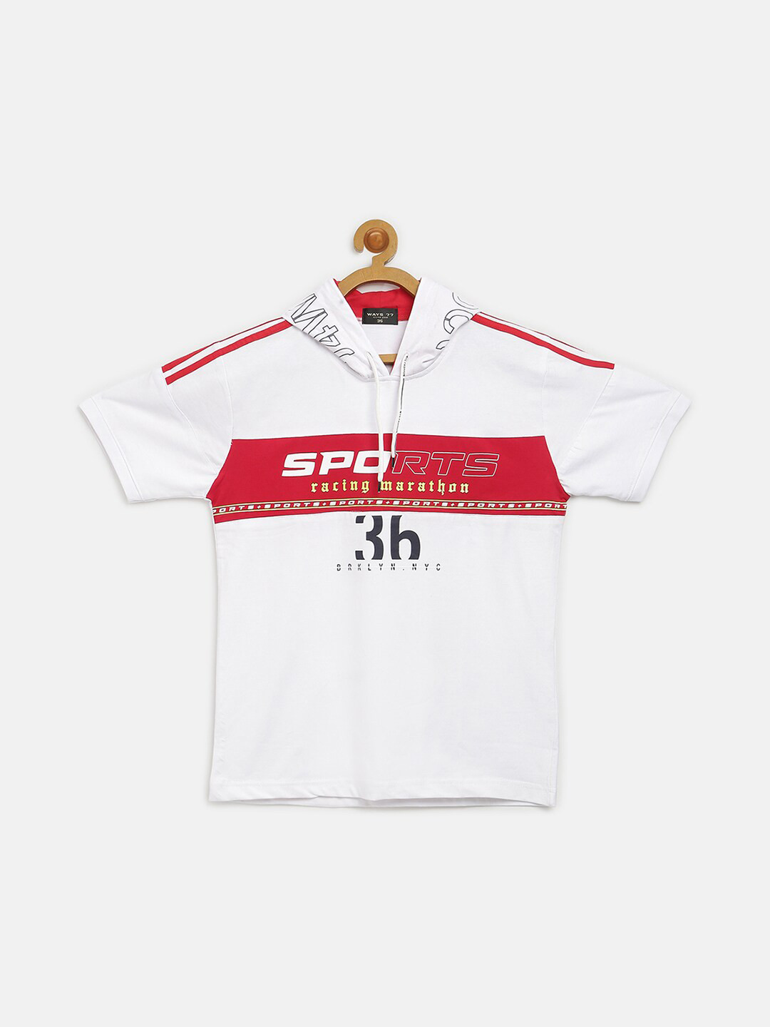 

V2 Value & Variety Boys White Typography Printed T-shirt
