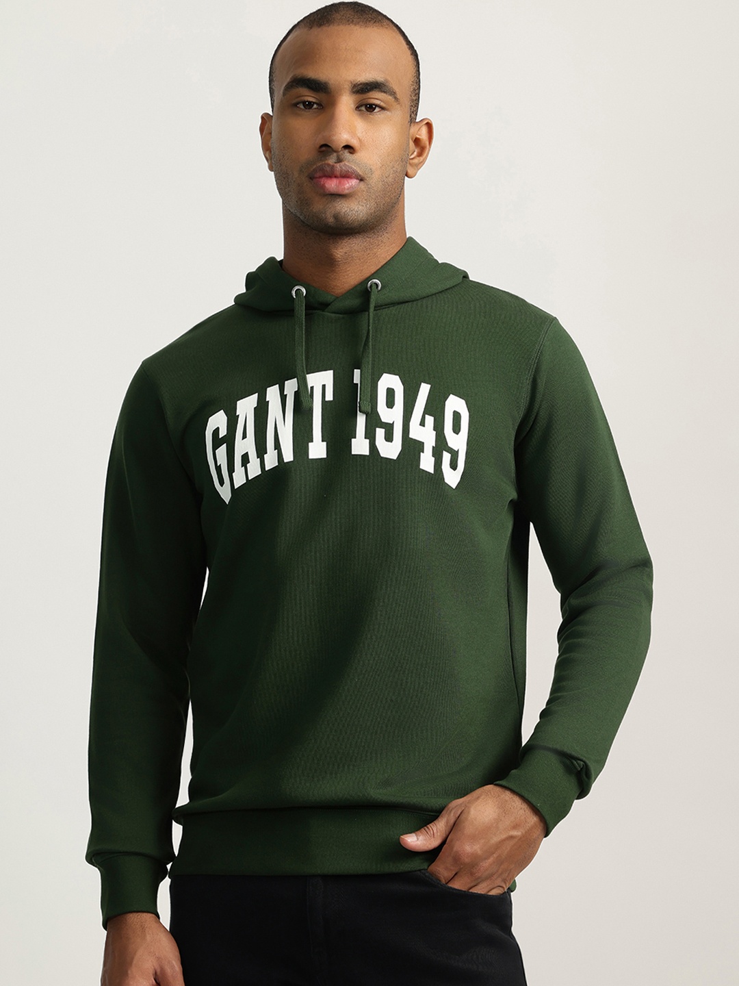 

GANT Men Green Hooded Sweatshirt