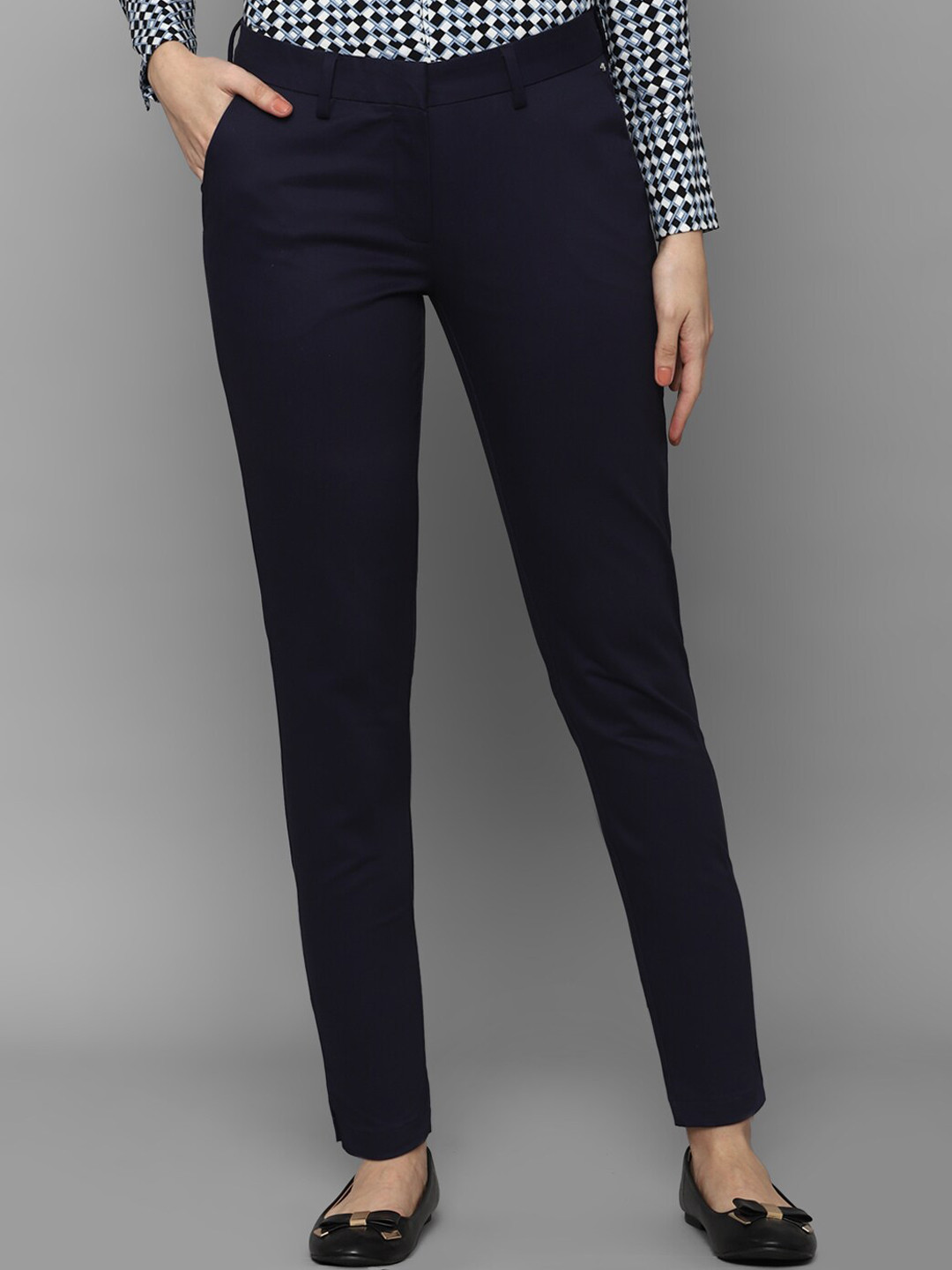 

Allen Solly Woman Women Navy Blue Trousers