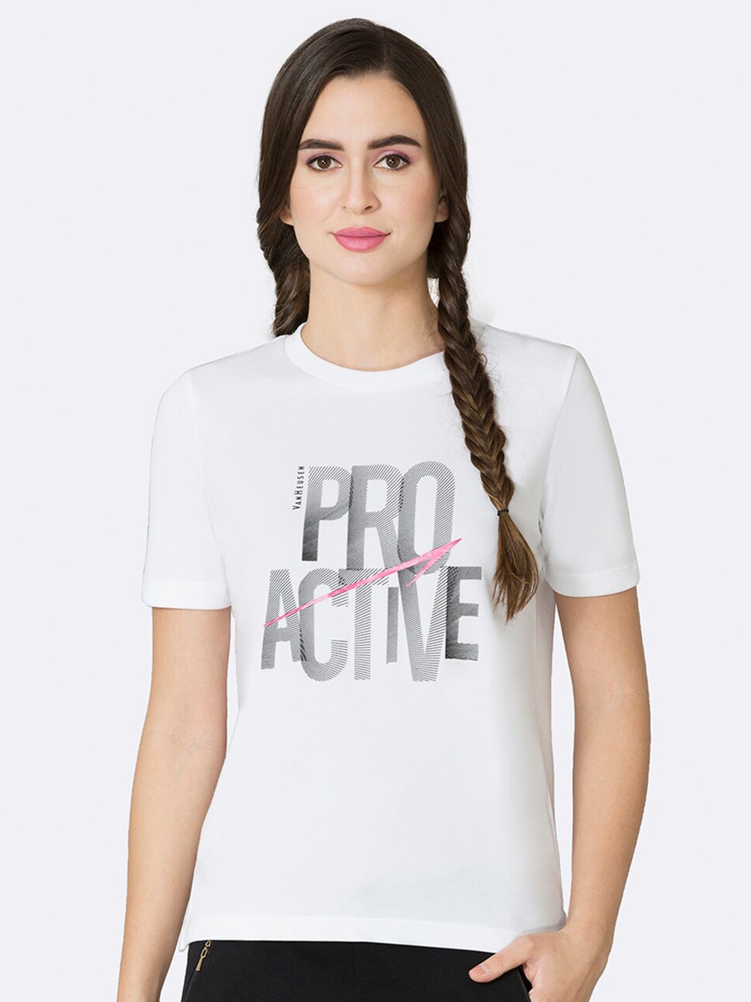 

Van Heusen Proactive Elite Anti Odour Round Neck T-Shirt, White