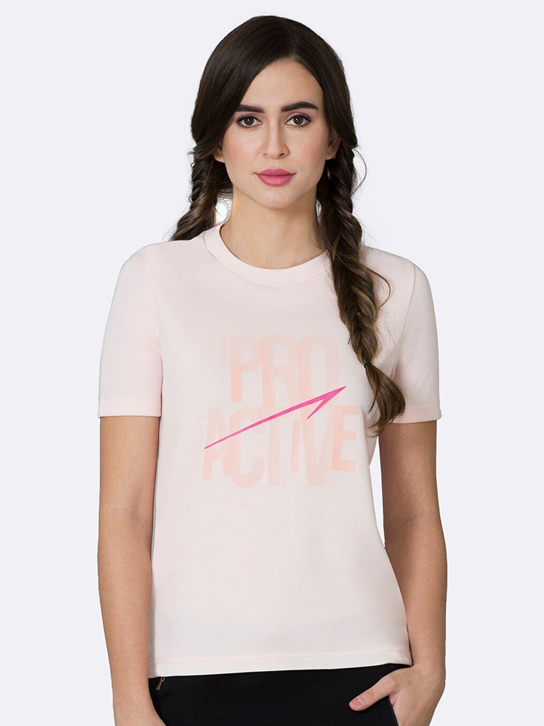 

Van Heusen Women White Typography Printed Lounge T-shirt