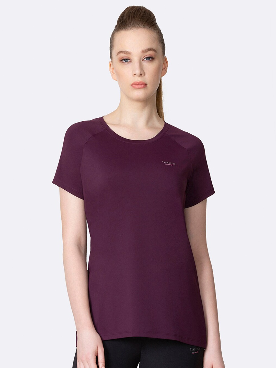 

Van Heusen Proactive Antibacterial Round Neck T-Shirt, Purple