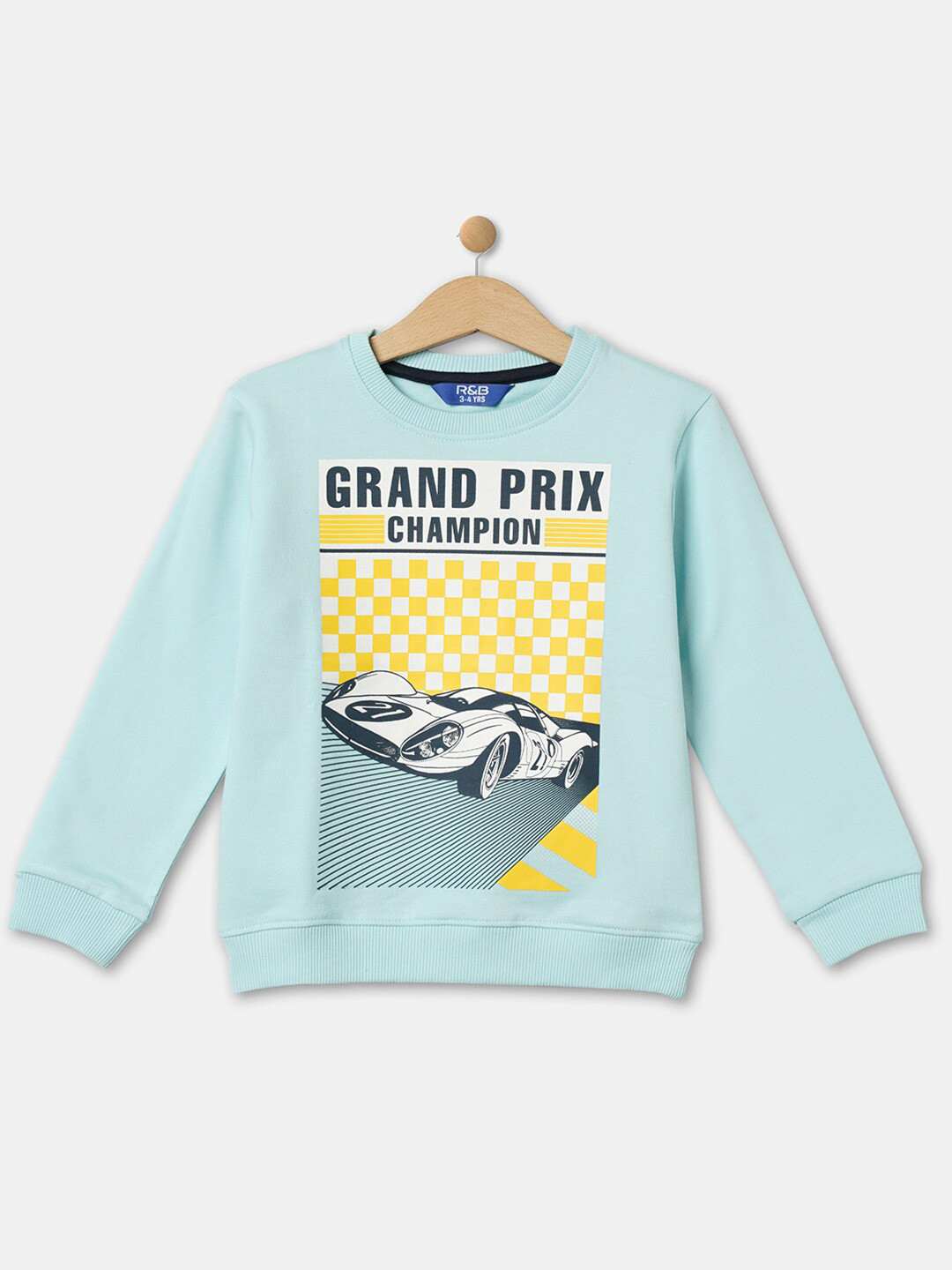 

R&B Boys Blue Graphic Printed Sweatshirt