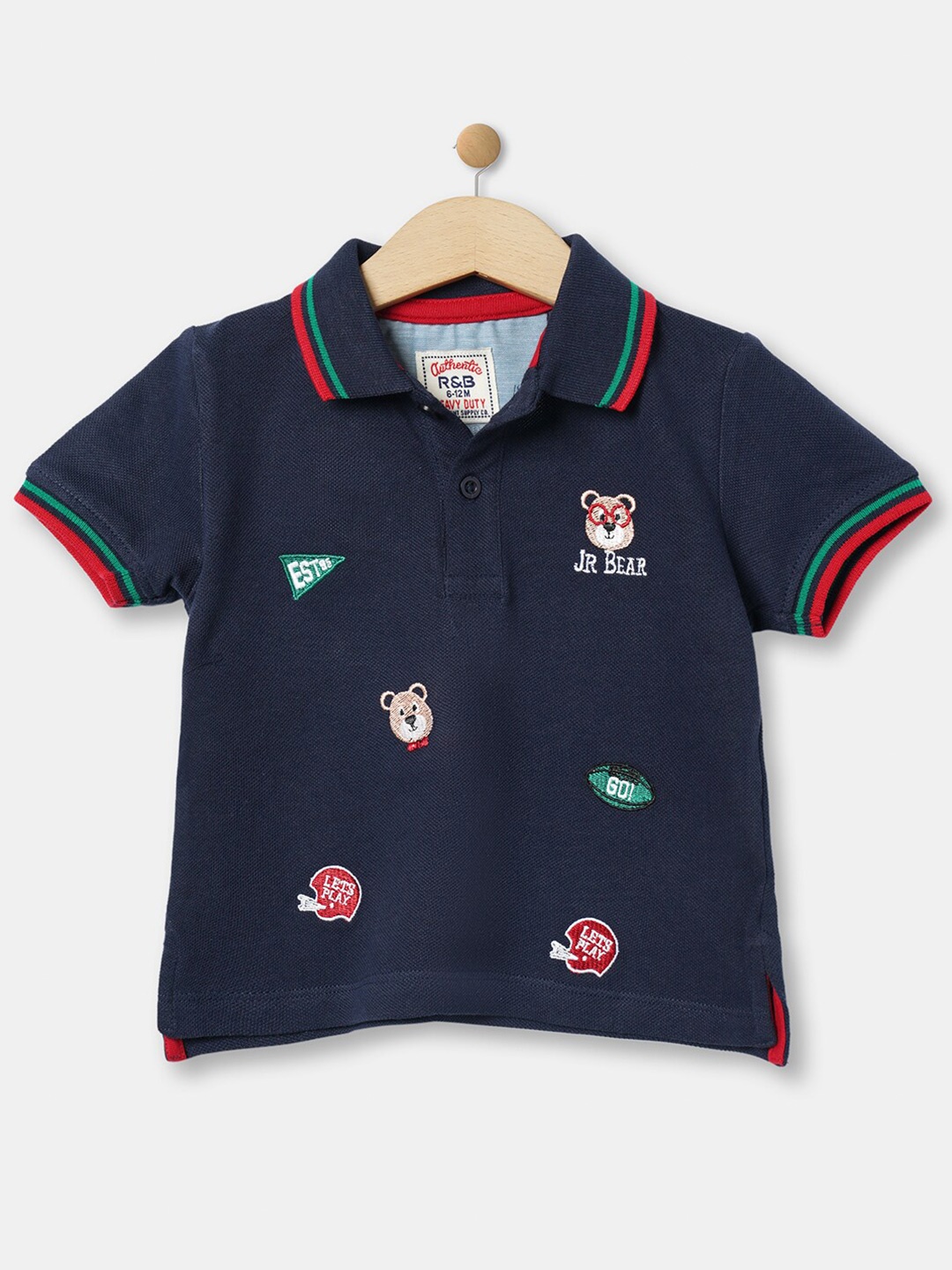 

R&B Boys Blue Polo Collar T-shirt