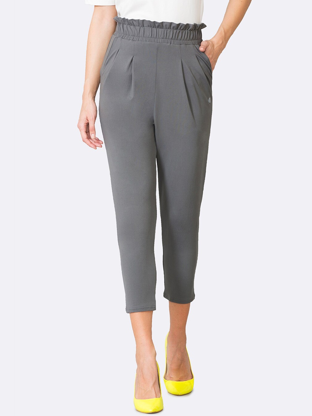

Van Heusen Athleisure Finish Pleated Front Ruffle Pants, Grey