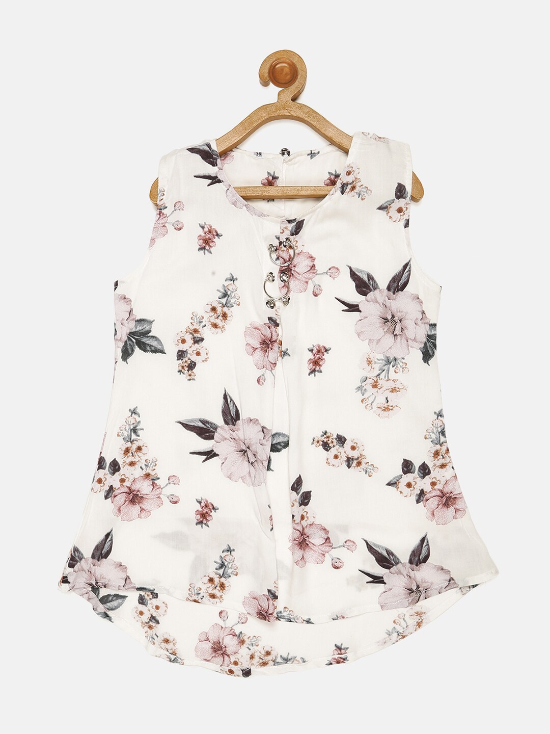 

V2 Value & Variety White Floral Print Top