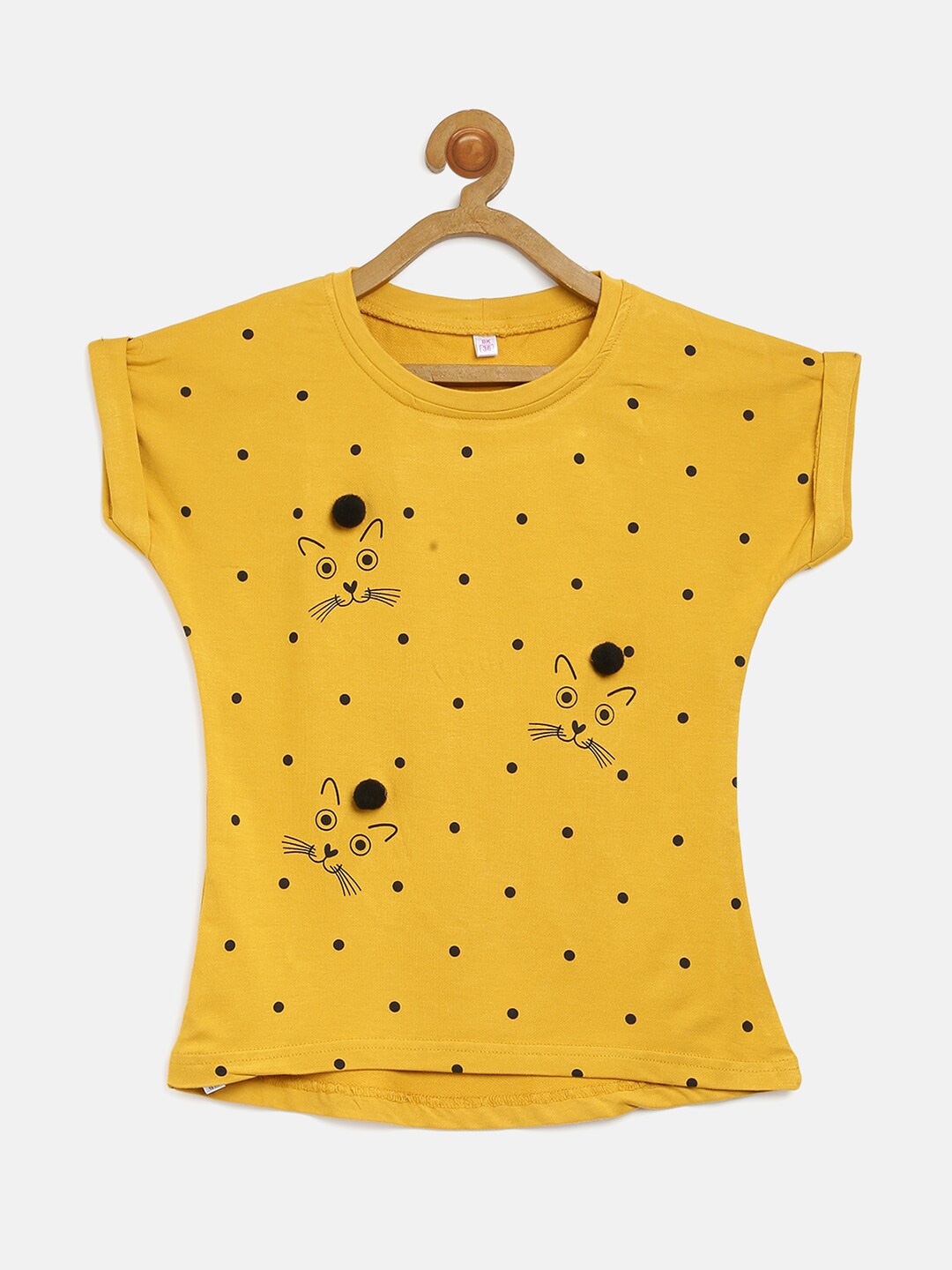 

V2 Value & Variety Mustard Yellow Print Top
