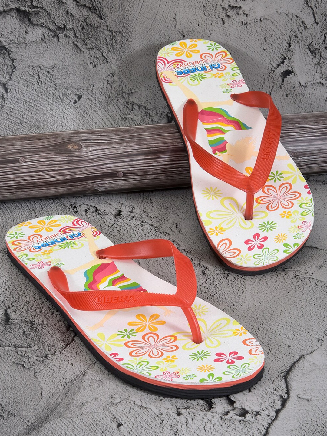 

Liberty Women Printed Thong Flip-Flops, Cream