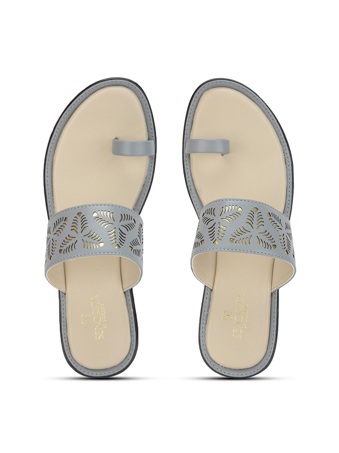 

Liberty Women Self Design Slip-On, Grey
