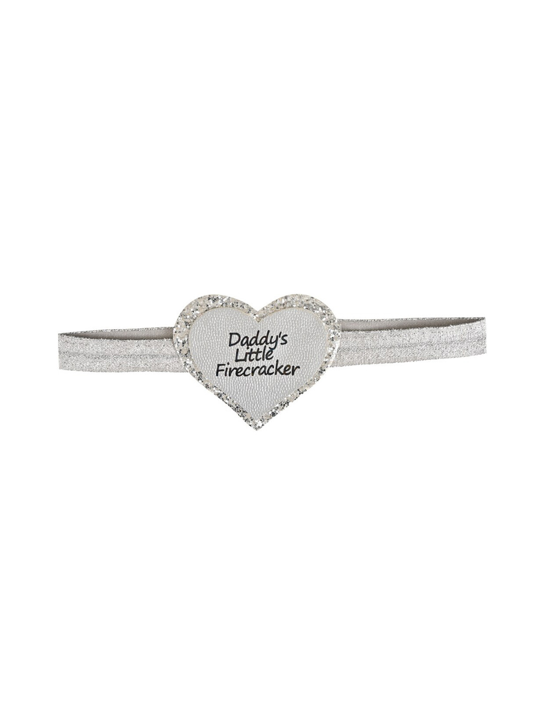 

Aye Candy Girls Silver-Toned Heart Daddy's Little Firecracker Headband
