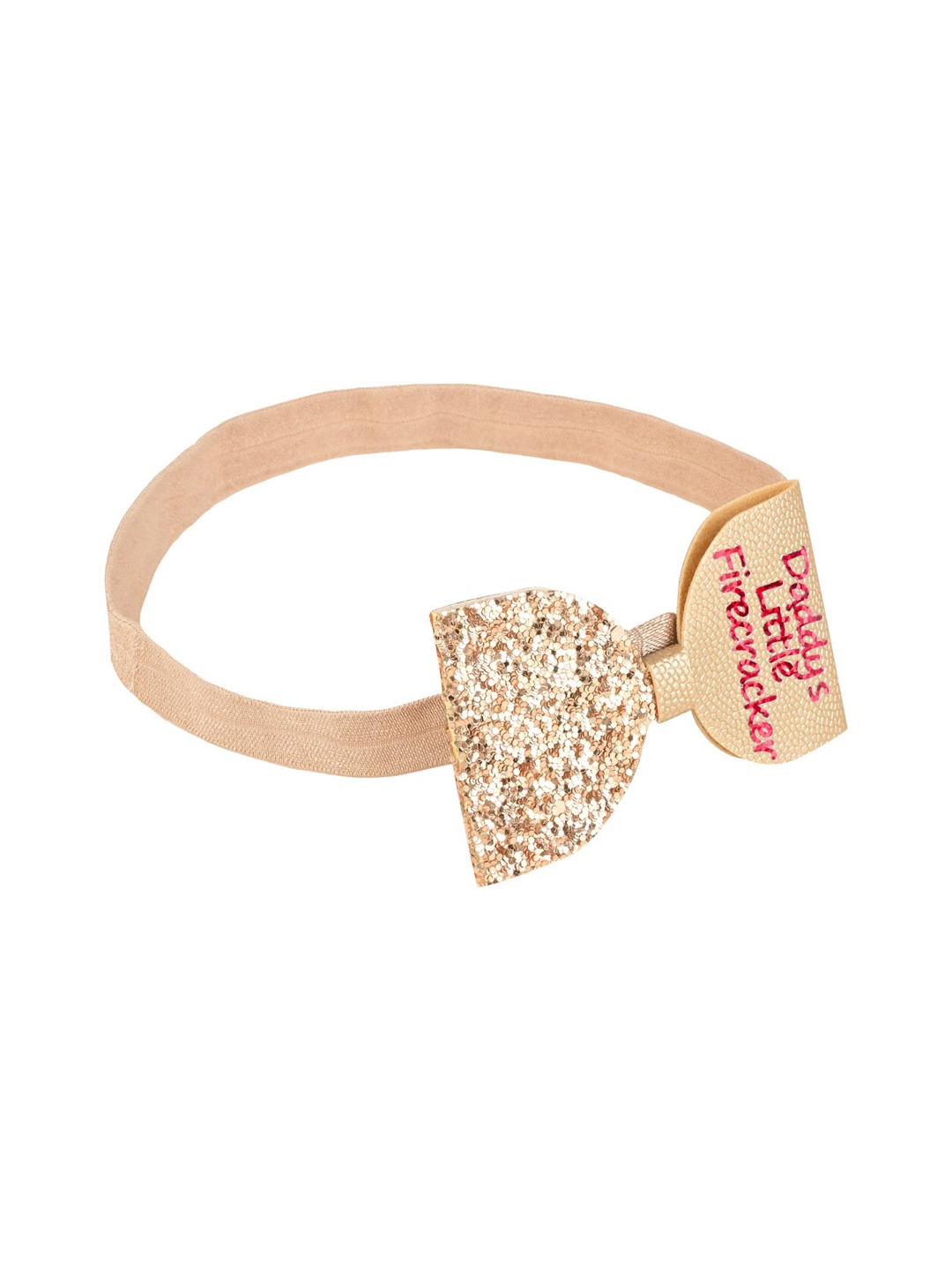

Aye Candy Girls Gold-Toned Daddy's Little Firecracker Chill Wrap Headband