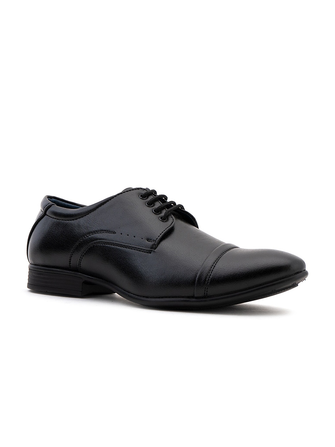 

Khadims Men Black Solid Lace-up Formal Derby