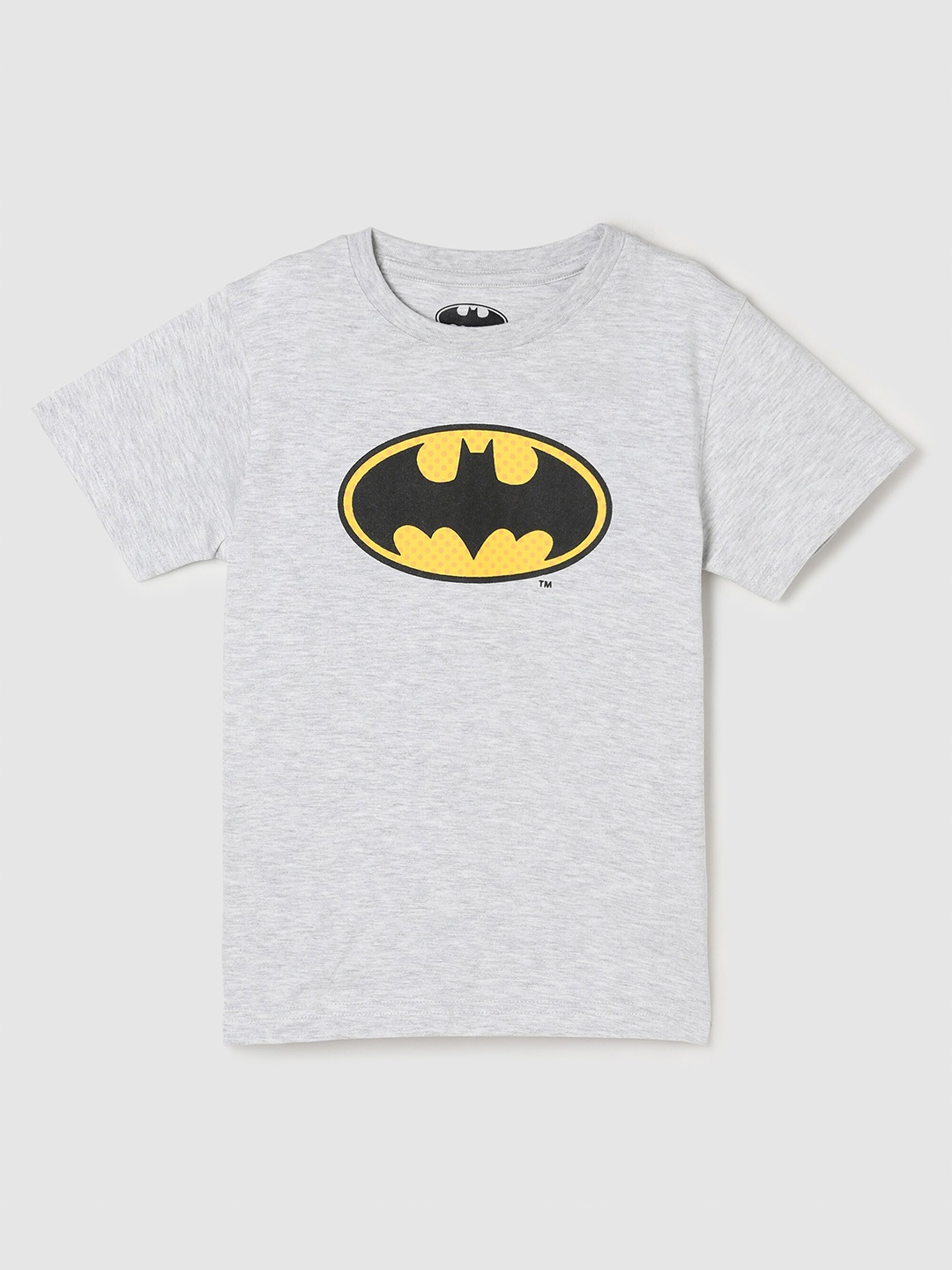 

max Boys Grey Batman Printed Pure Cotton T-shirt