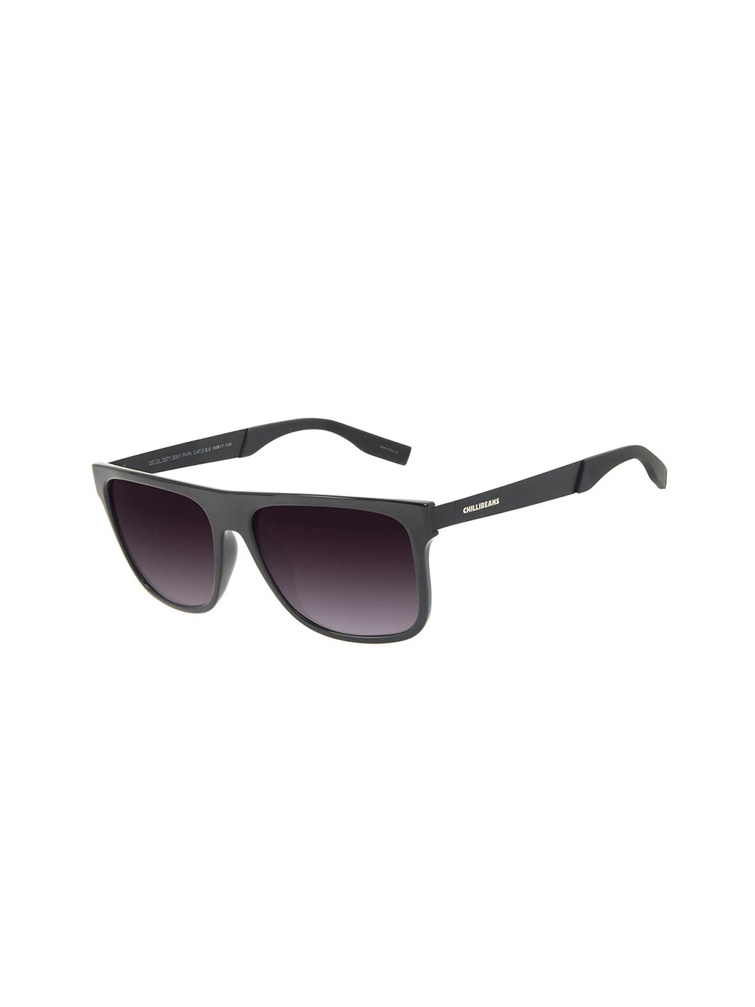 

Chilli Beans Men Square Sunglasses with UV Protected Lens Occl33712001, Black
