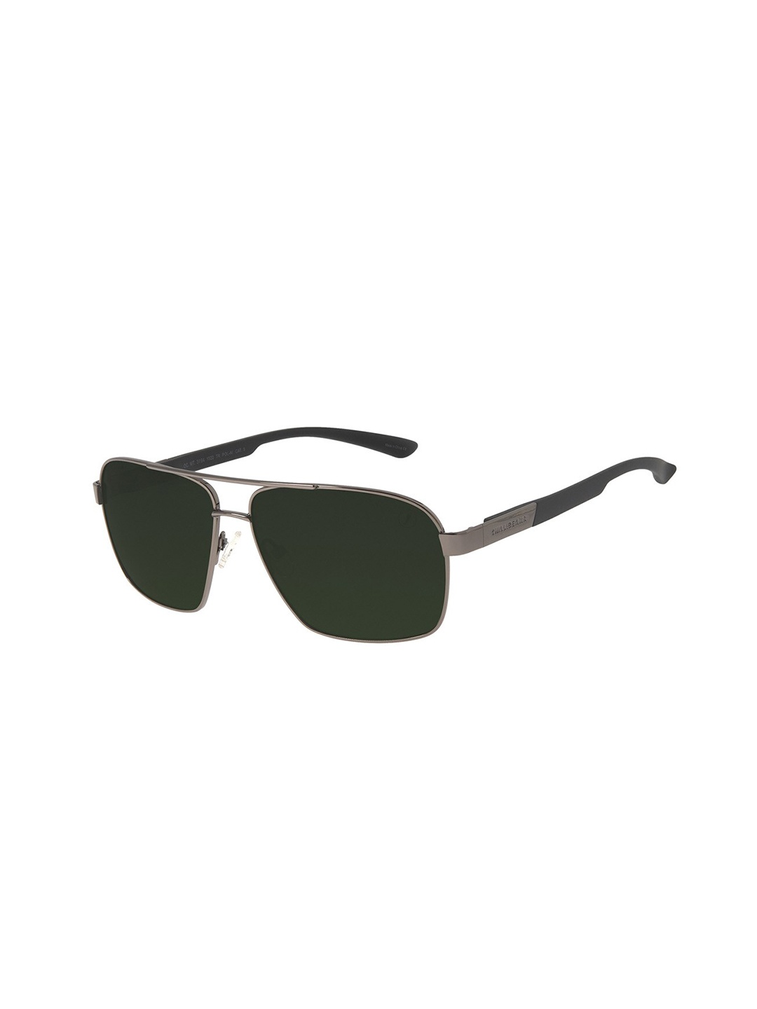 

Chilli Beans Men Green Lens & Black Square Sunglasses with UV Protected Lens