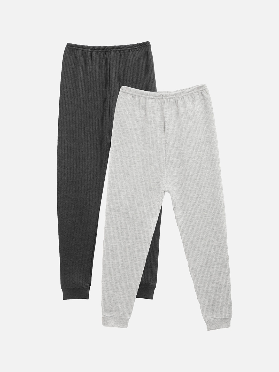 

Kanvin Boys Pack Of 2 Charcoal & Grey Solid Thermal Bottoms