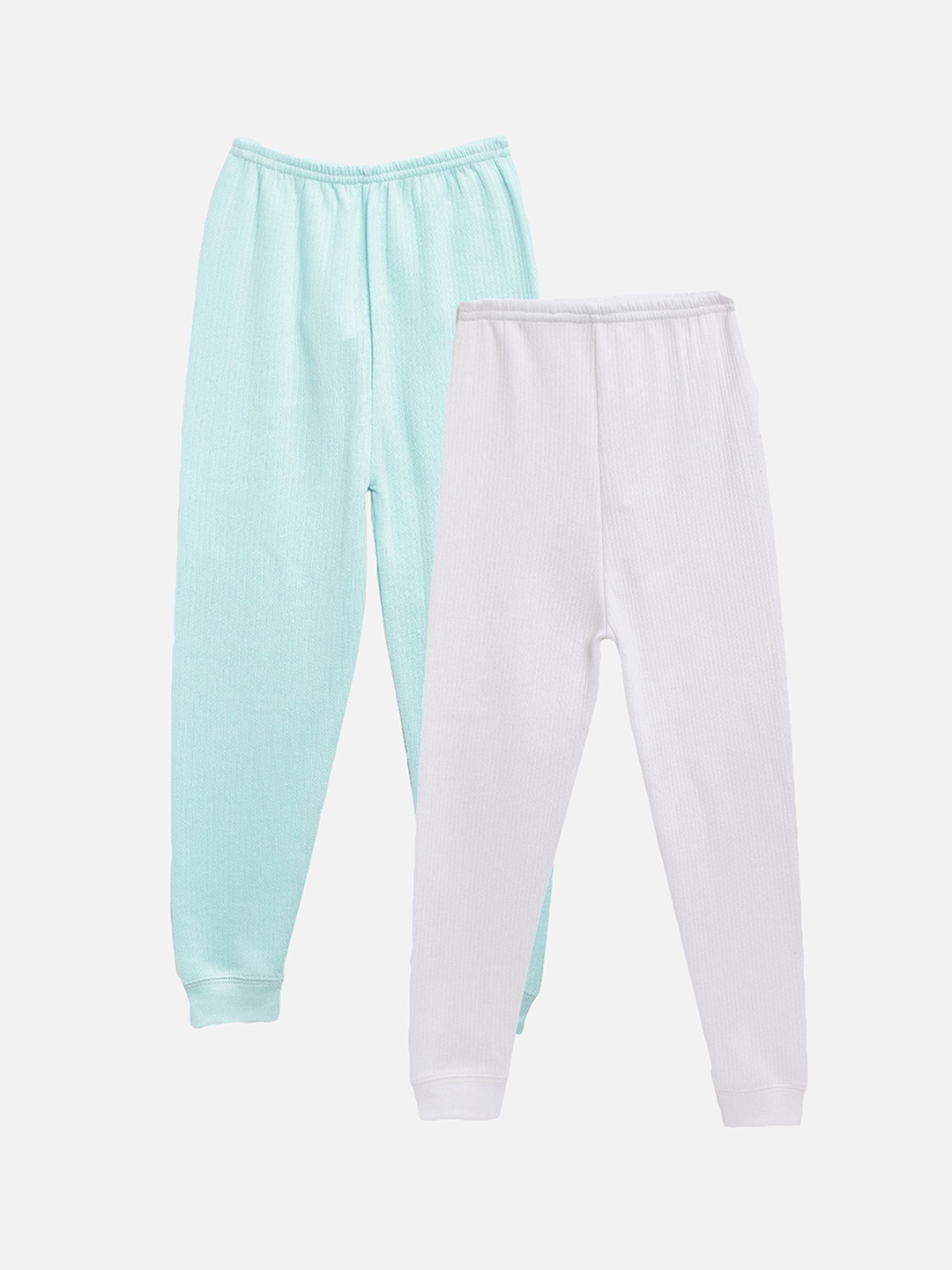 

Kanvin Boys Pack Of 2 Turquoise Blue And White Thermal Bottoms