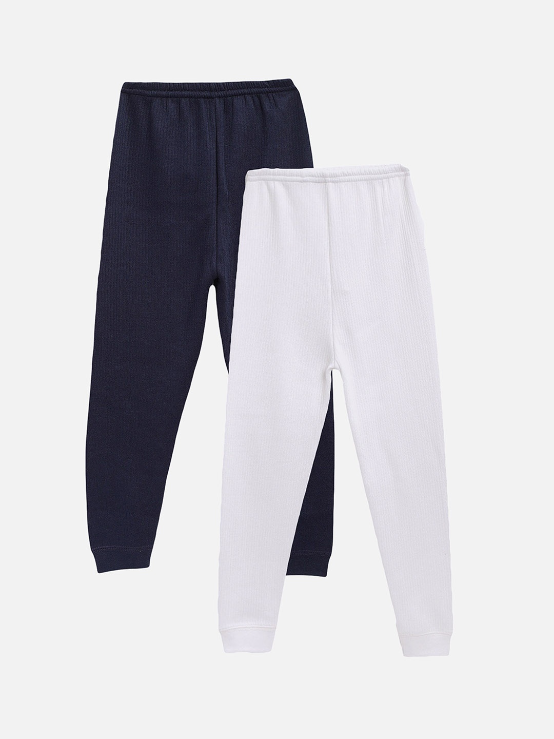 

Kanvin Boys Pack Of 2 Navy Blue & White Cotton Thermal Bottoms