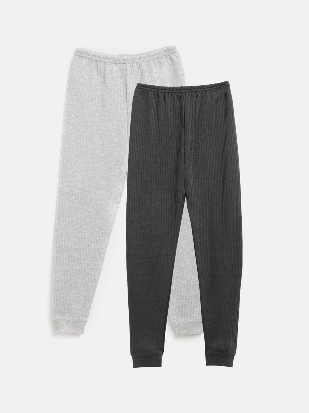 

Kanvin Boys Pack Of 2 Charcoal And Grey Melange Thermal Bottoms