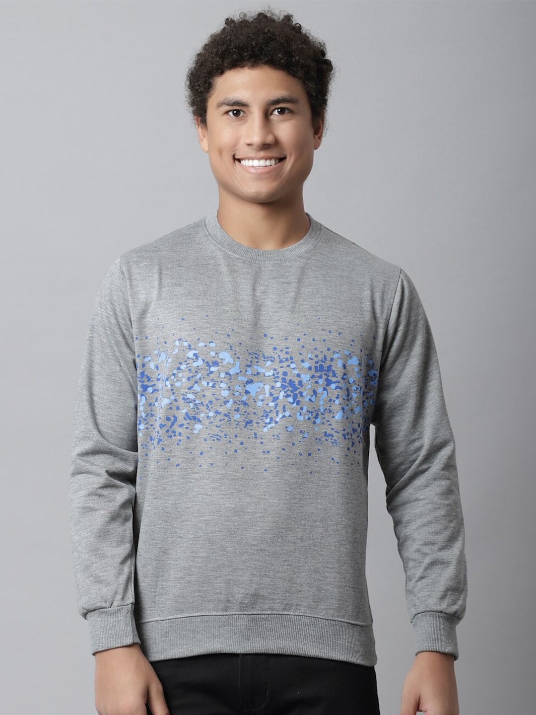 

Obaan Men Grey Pullover Sweatshirt