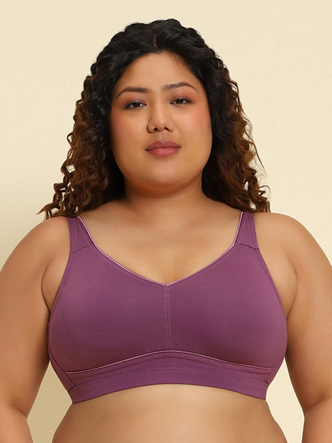 

Van Heusen Women Gum Drop Solid Plus Size Wireless Minimizer Bra, Purple