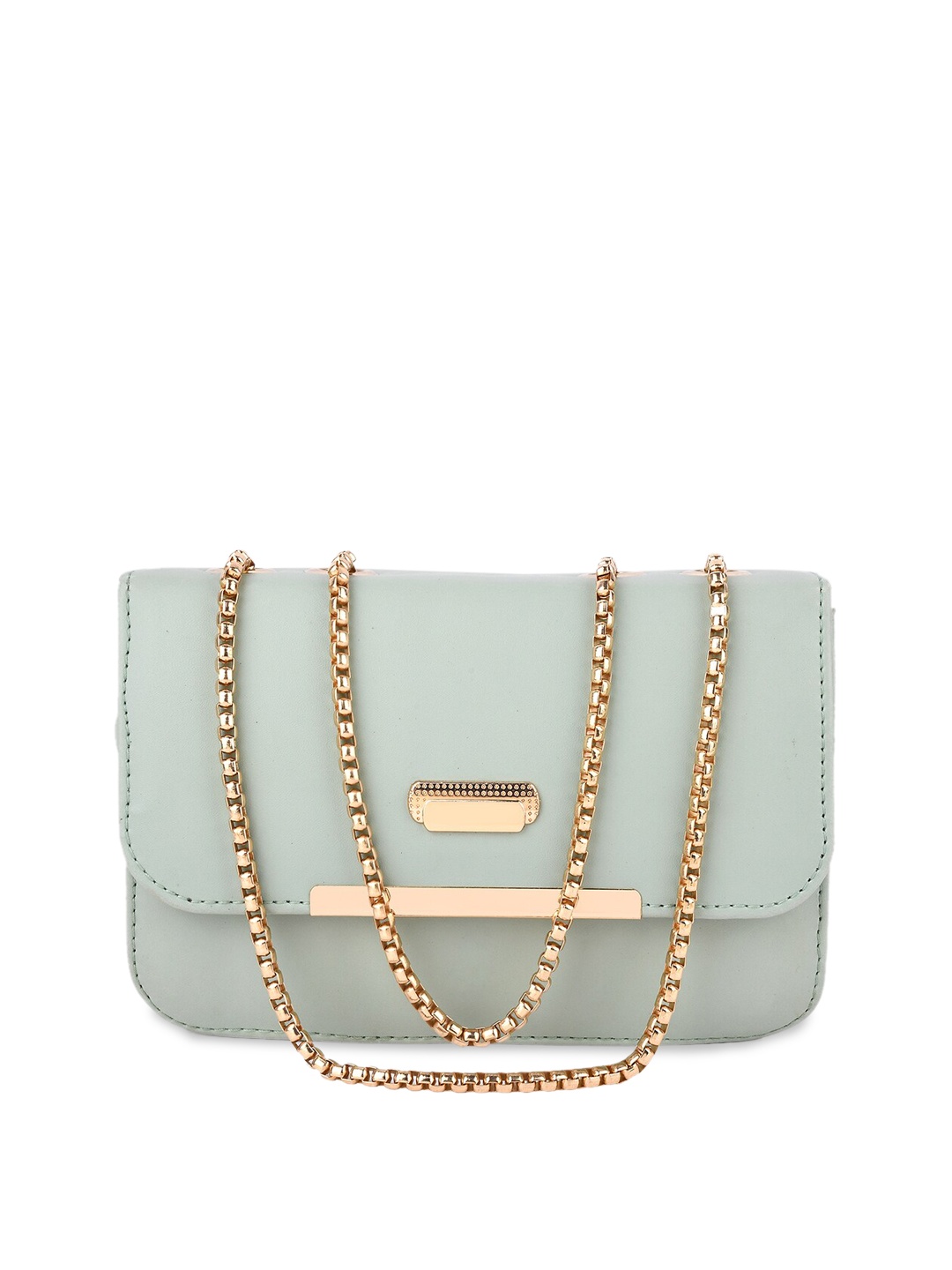 

SHINING STAR Women Sea Green PU Structured Sling Bag