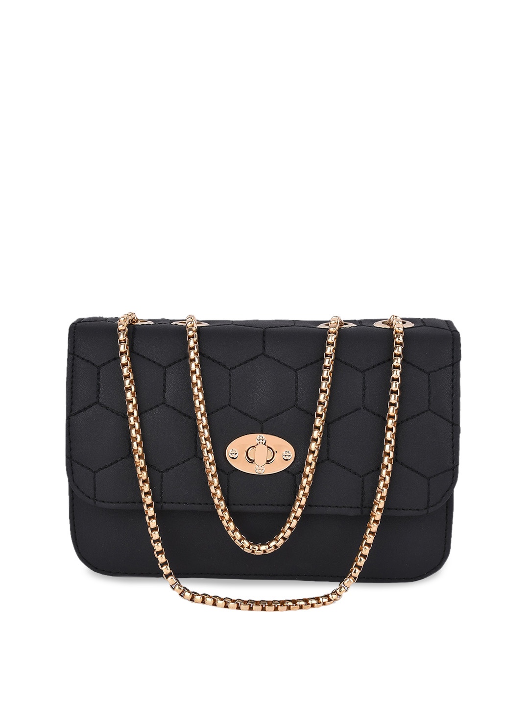 

SHINING STAR Black Structured Sling Bag