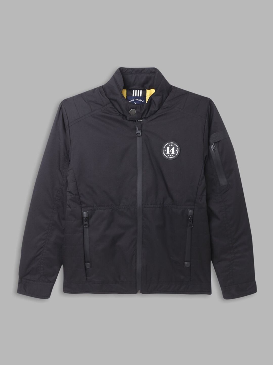 

Blue Giraffe Boys Black Solid Puffer Jacket