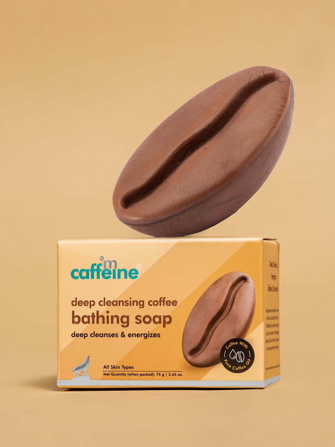 

MCaffeine Deep Cleansing Coffee Bathing Soap Duo - 75g Each, Brown