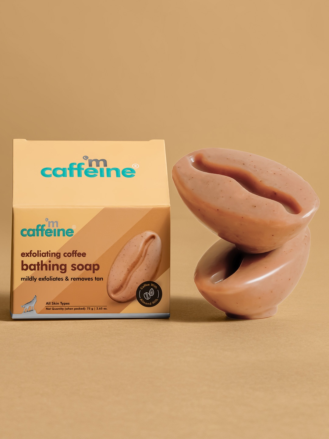 

MCaffeine Exfoliating Coffee Bathing Soap Duo - 75g Each, Brown