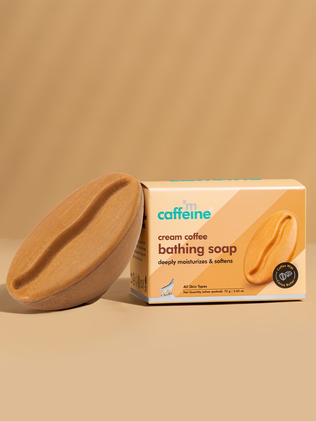 

MCaffeine Cream Coffee Bathing Soap Duo - 75g Each, Brown