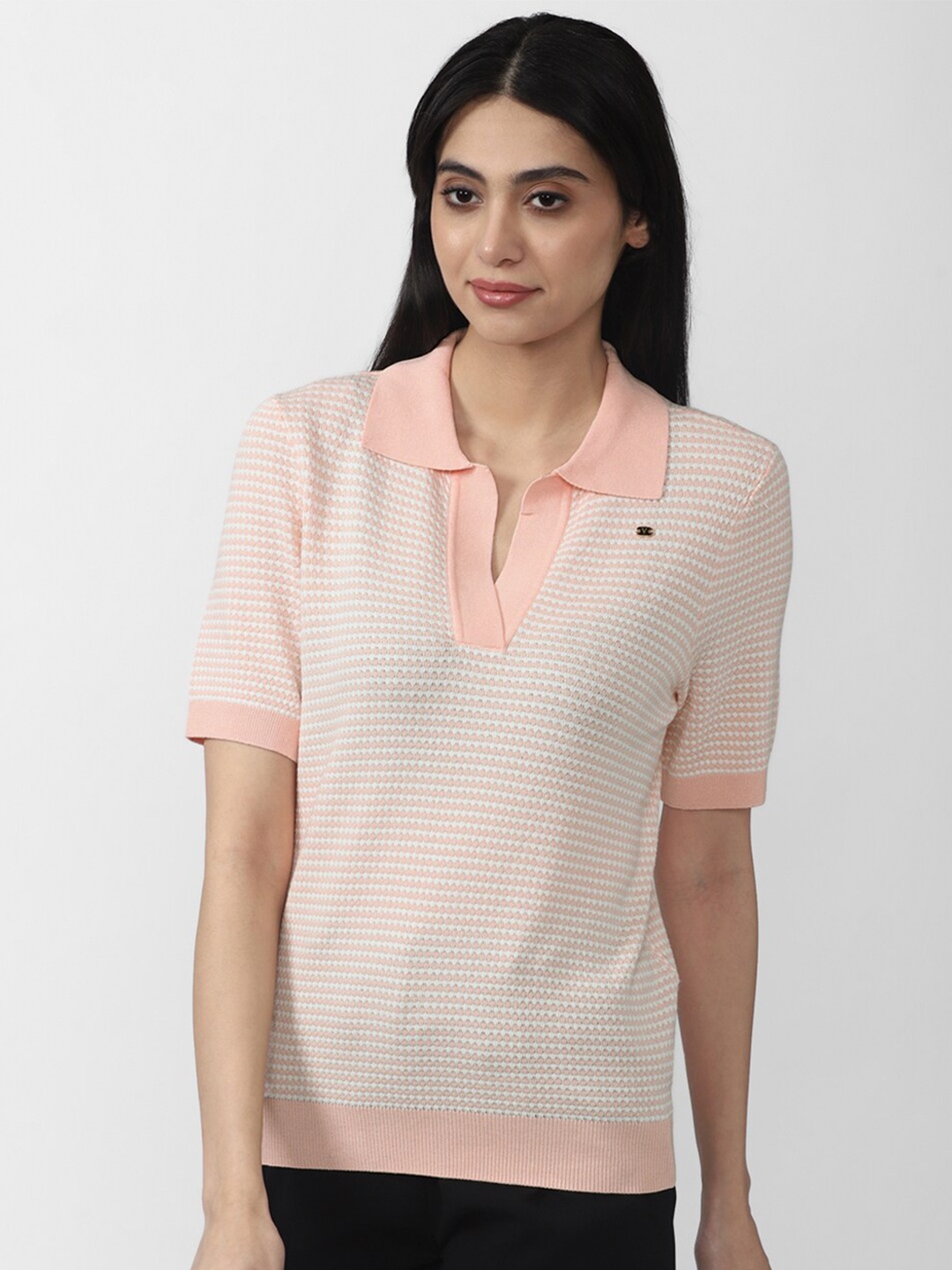 

Van Heusen Woman cotton Formal Top, Peach