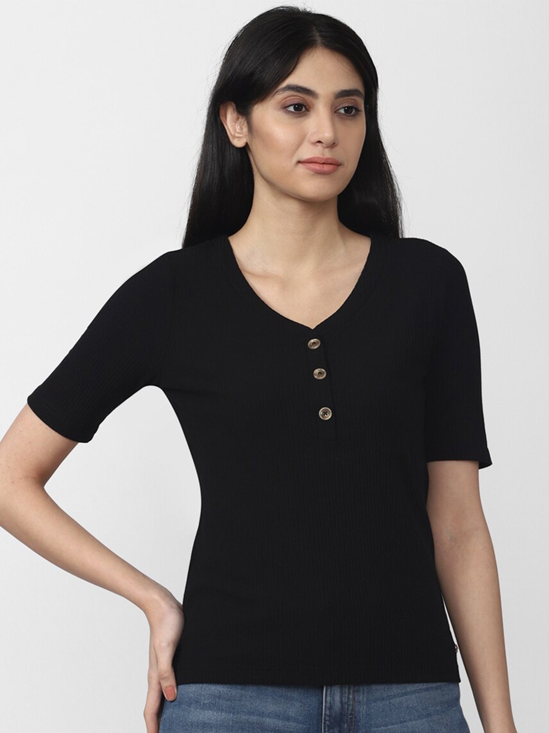 

Van Heusen Woman Women Black Pure cotton Top