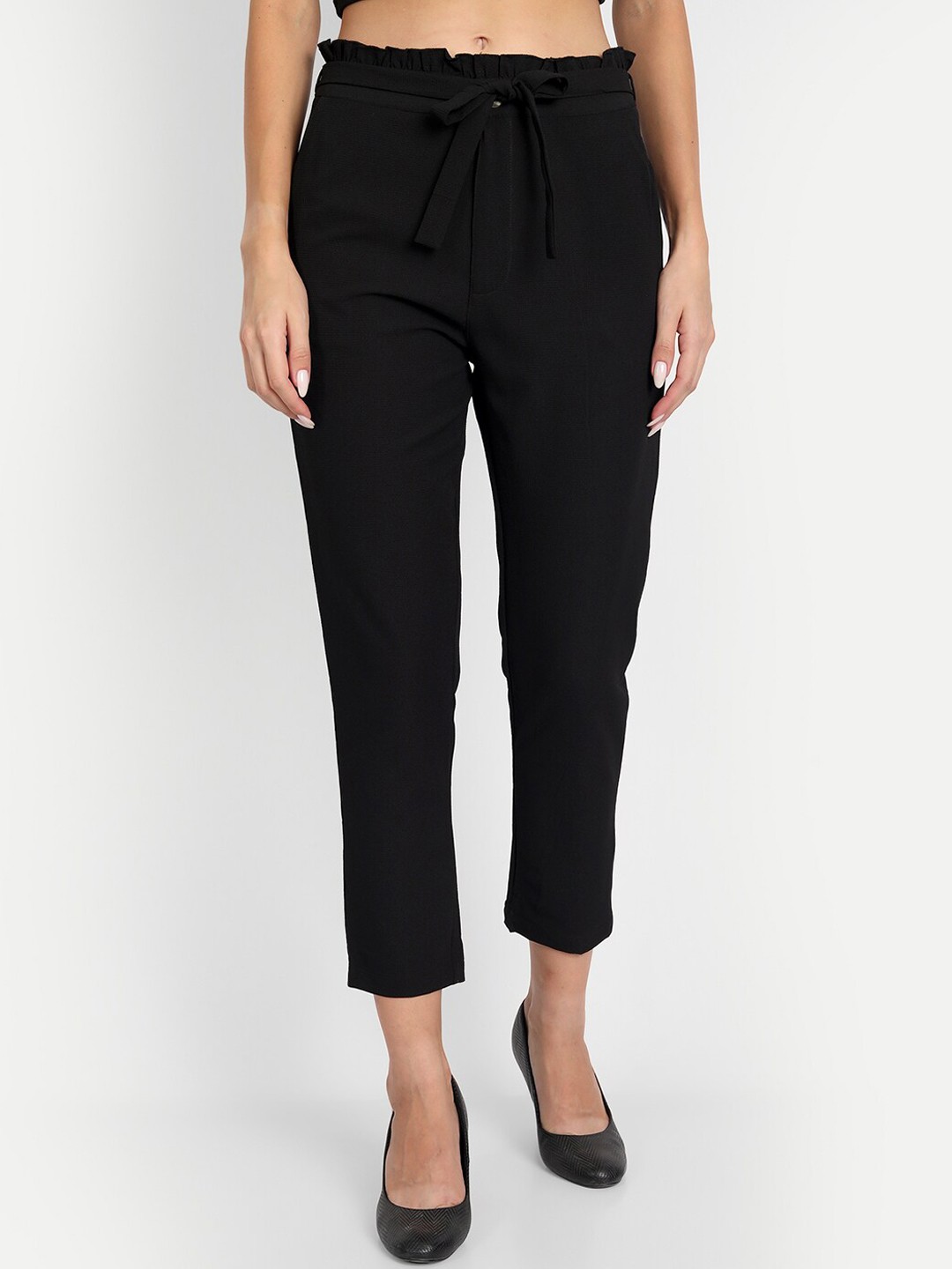 

D 'VESH Women Black Slim Fit Reversible Trousers