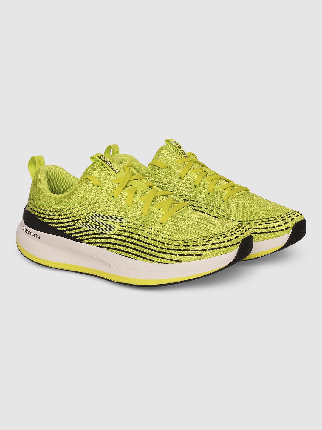 

Skechers Men Fluorescent Green GO RUN Running Non-Marking Shoes