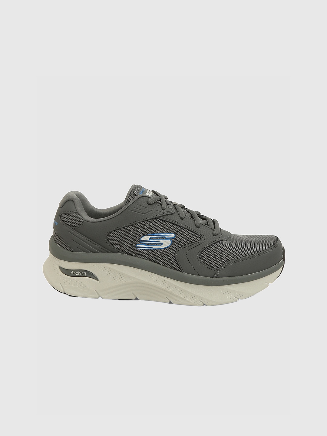 

Skechers Men Arch Fit D'Lux Junction Lace Up Sneakers, Charcoal