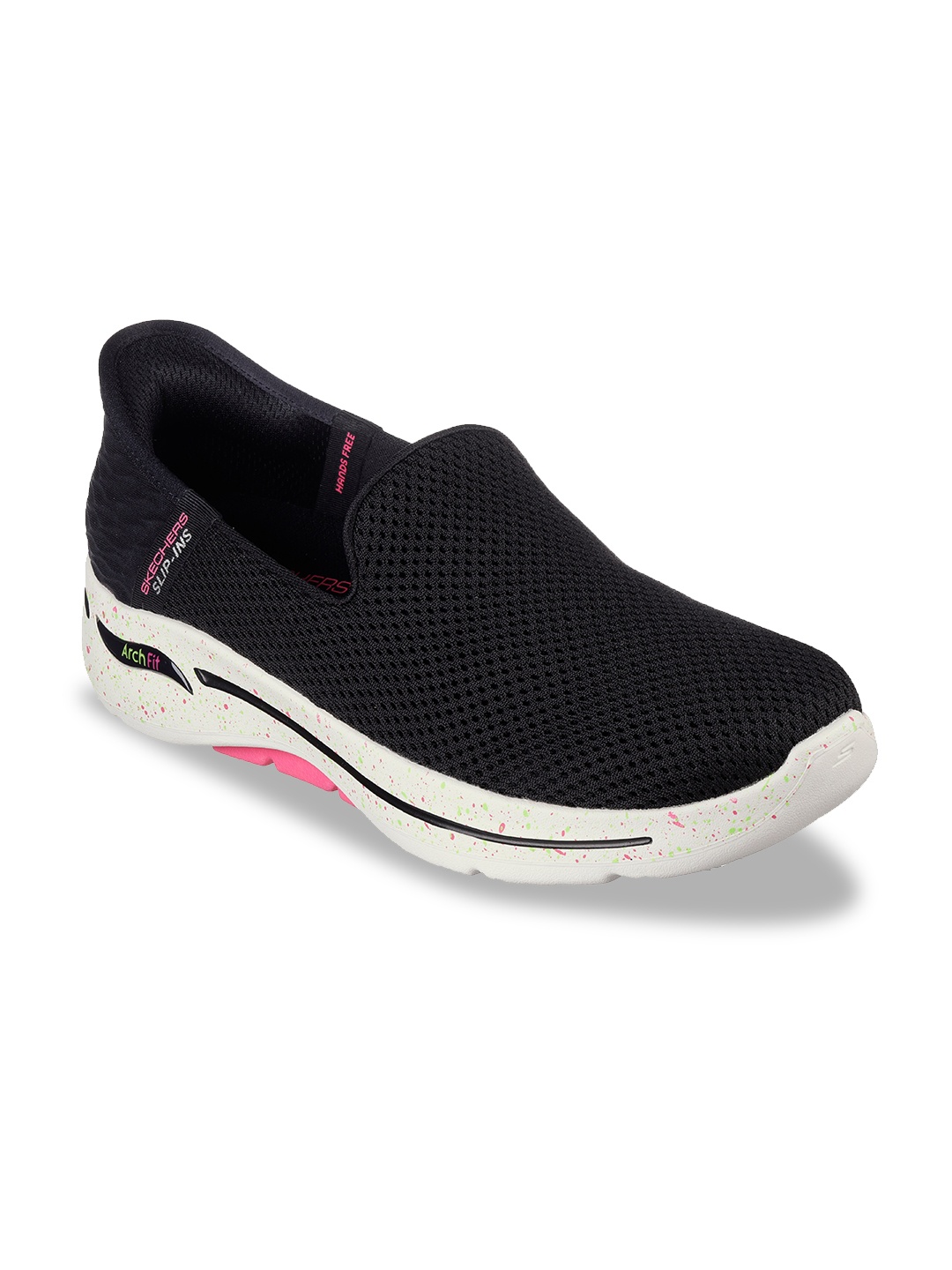 

Skechers Arch Fit Women Black GO WALK Walking Non-Marking Shoes