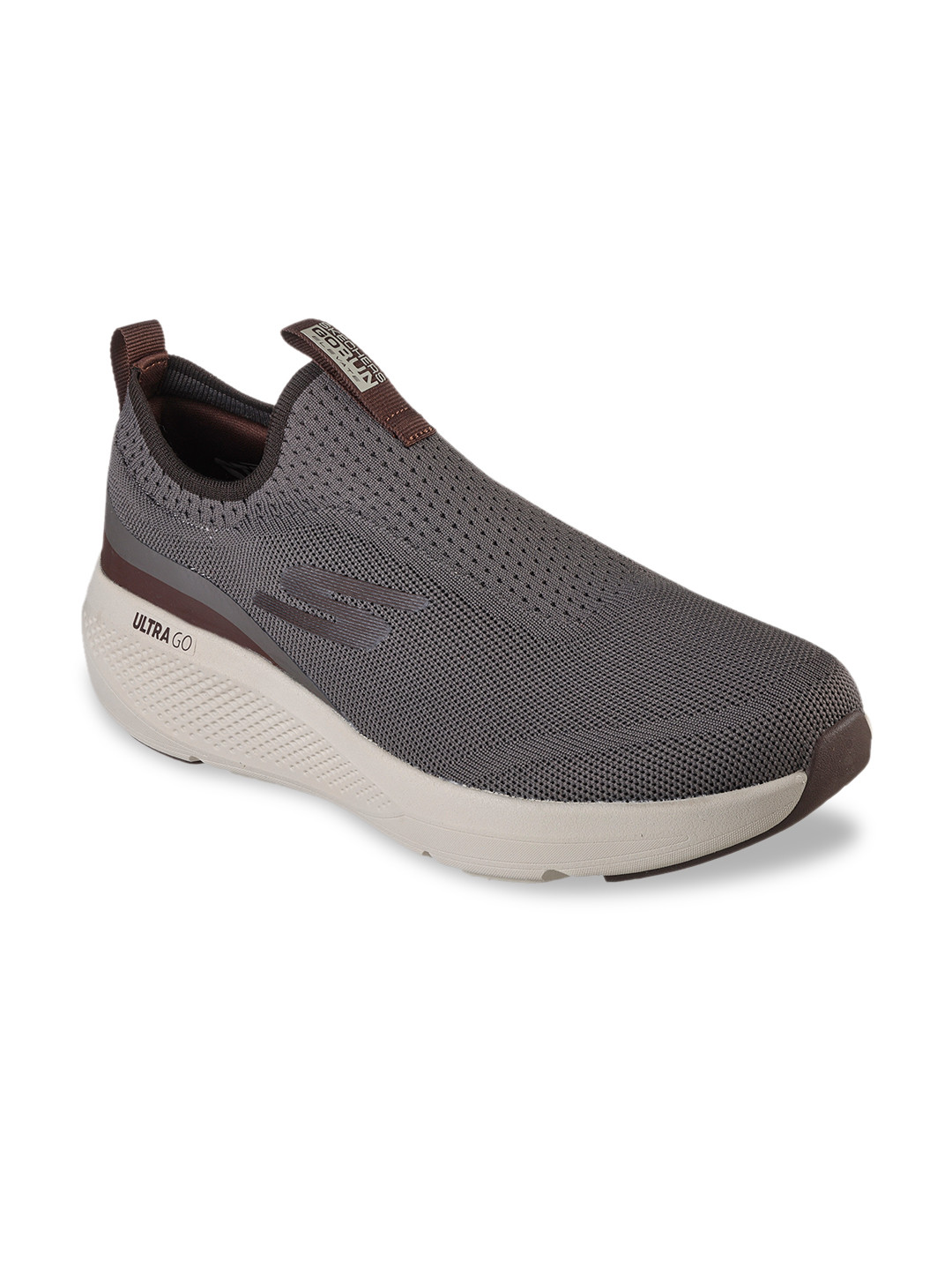 

Skechers Men Brown Woven Design Slip-On Sneakers