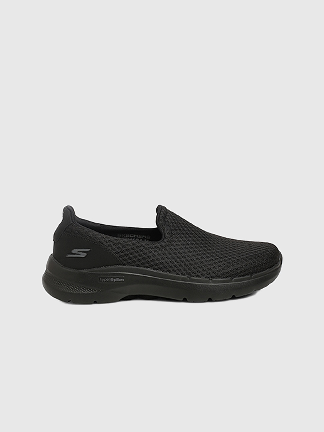 

Skechers Men Black Mesh Go Walk 6 Motley Sports Shoes