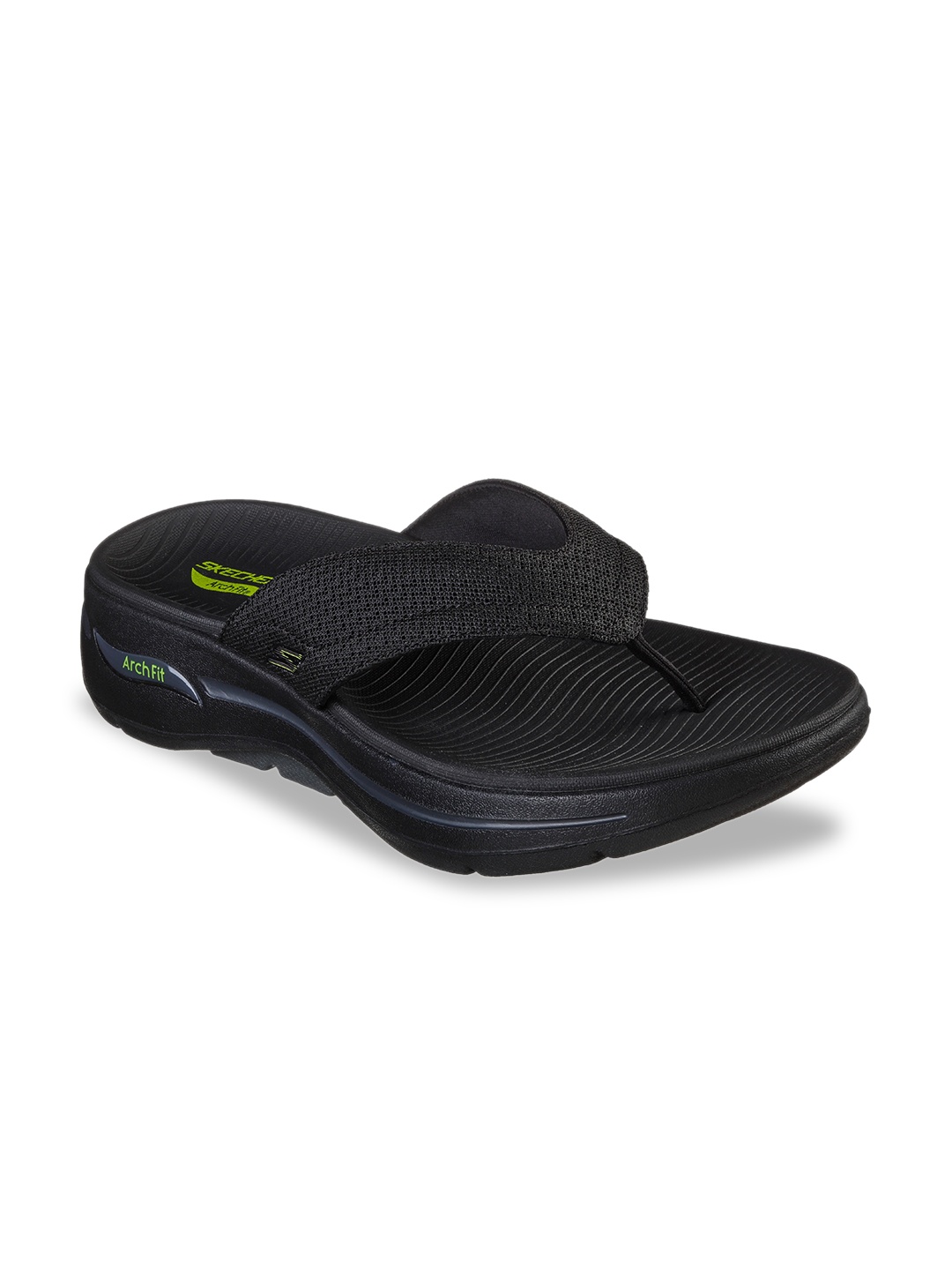 

Skechers Men Go Walk Arch Fit Sandal -Offsh Thong Flip Flops, Black