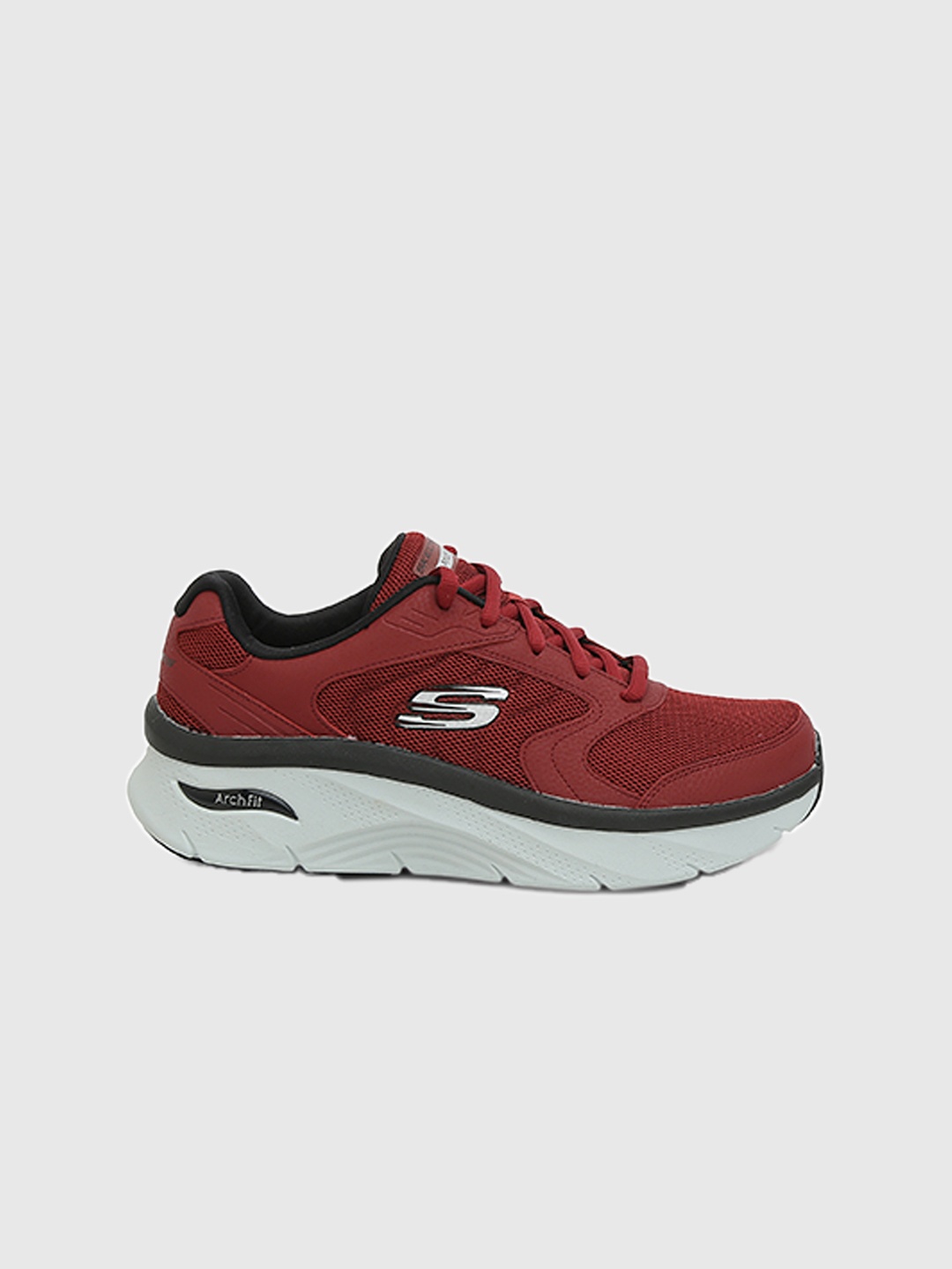 

Skechers Men Arch Fit D'Lux - Junction Lace Up Shoes, Red