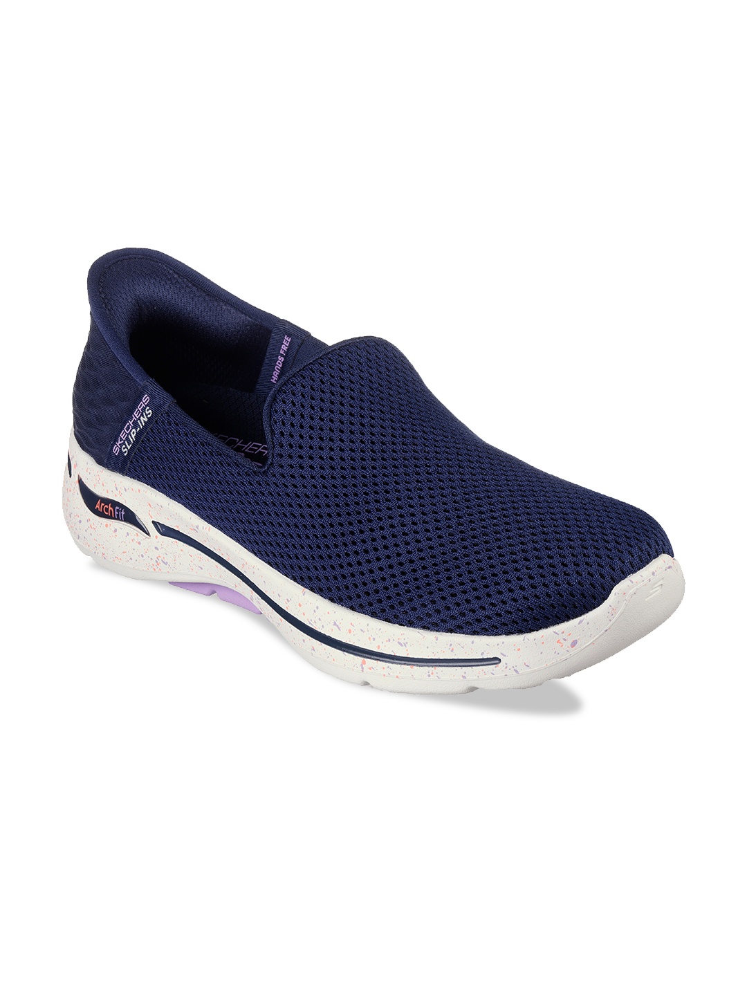 

Skechers Arch Fit Women Navy Blue Mesh Go Walk Sports Shoes