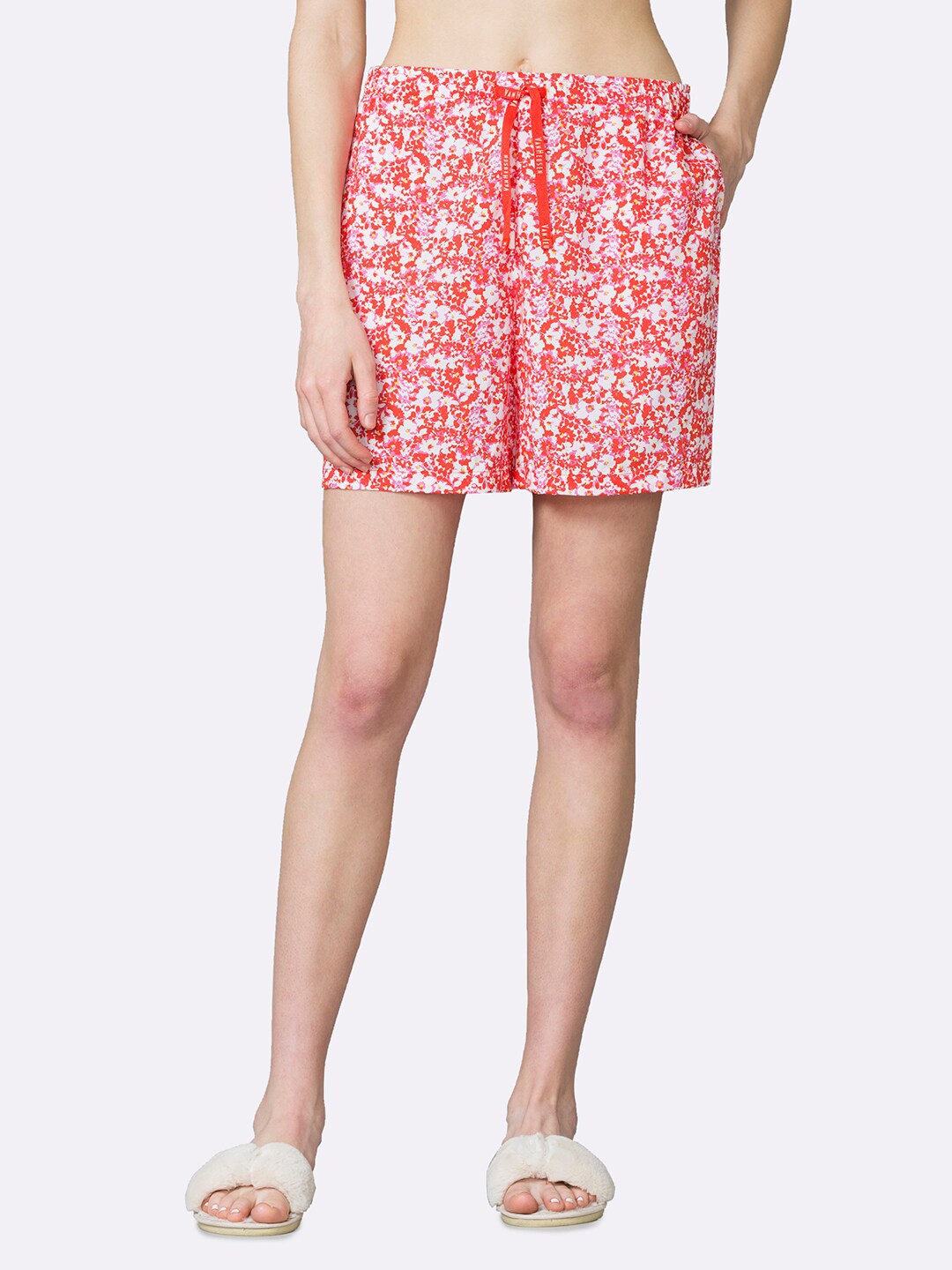 Van Heusen Women Printed Lounge Shorts, Coral