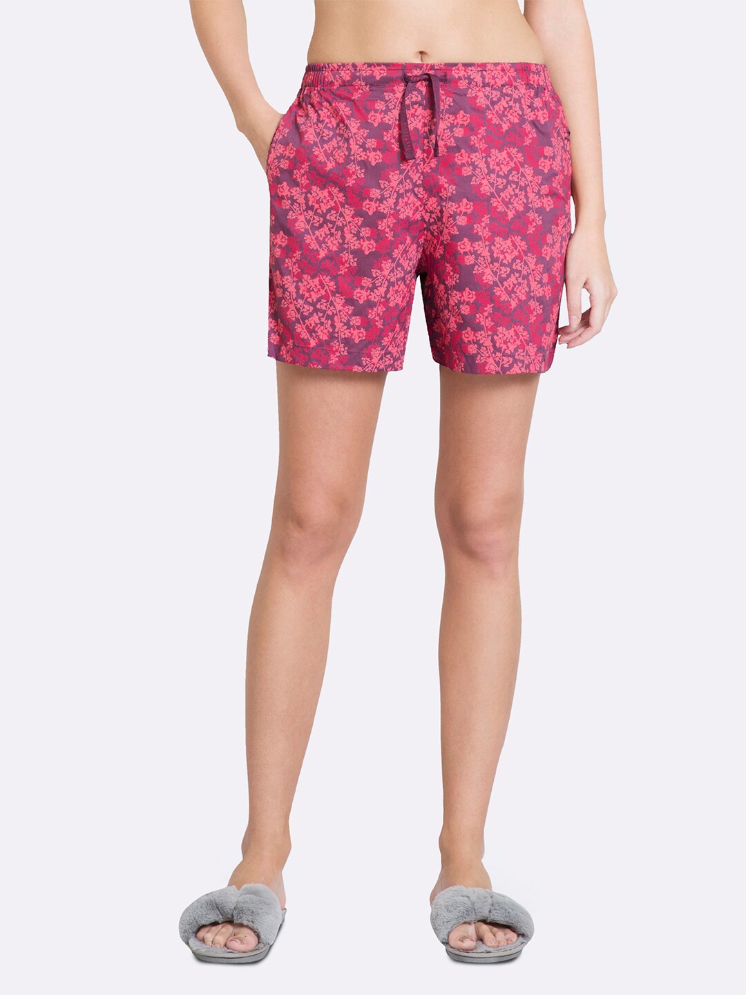 

Van Heusen Women Printed Functional Pocket Lounge Shorts, Pink